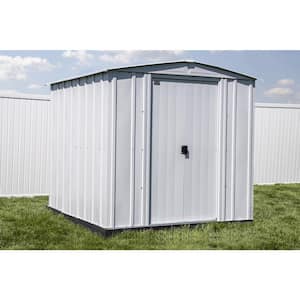 Classic 6 ft. W x 7 ft. D Flute Grey Metal Shed 39 sq. ft.