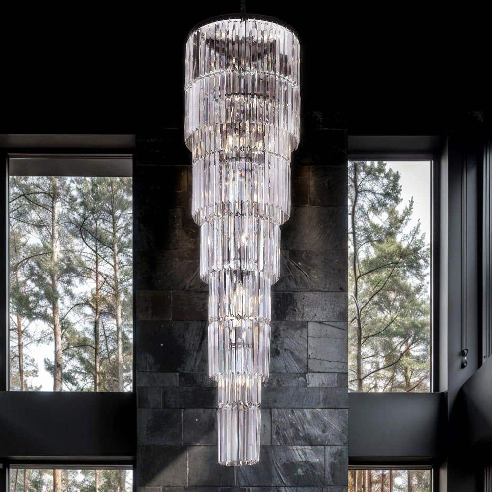 chandelier シェルフ Emeritpro 6-Light Gold Chandelier with Crystal Shade, E12 Base for