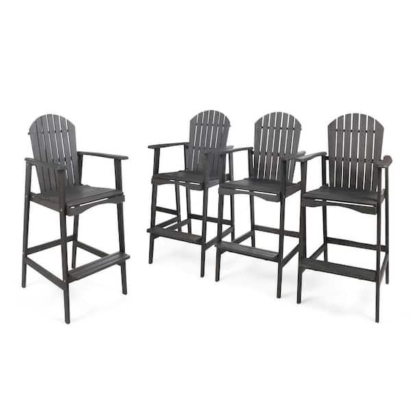 Malibu Wood Outdoor Patio Bar Stool (4-Pack)