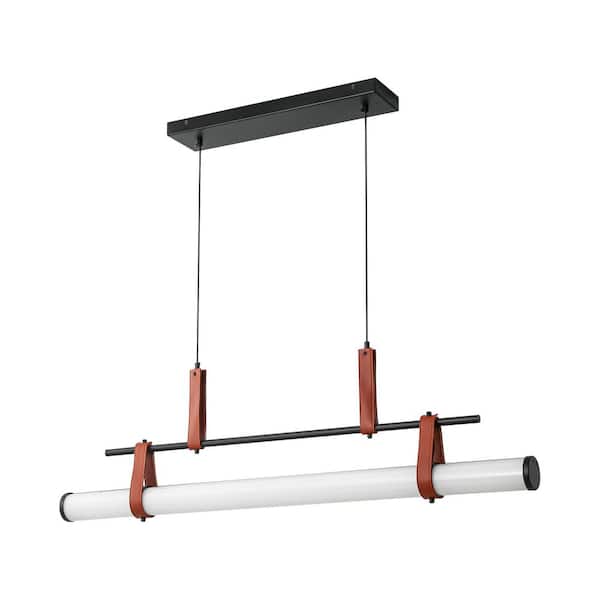 Rennnsan Kelvoro 15-Watt 1-Light Black Linear Boho Integrated LED