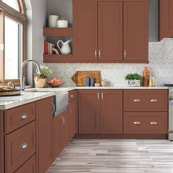 1 gal. #S180-7 True Copper Satin Enamel Interior/Exterior Cabinet, Door & Trim Paint