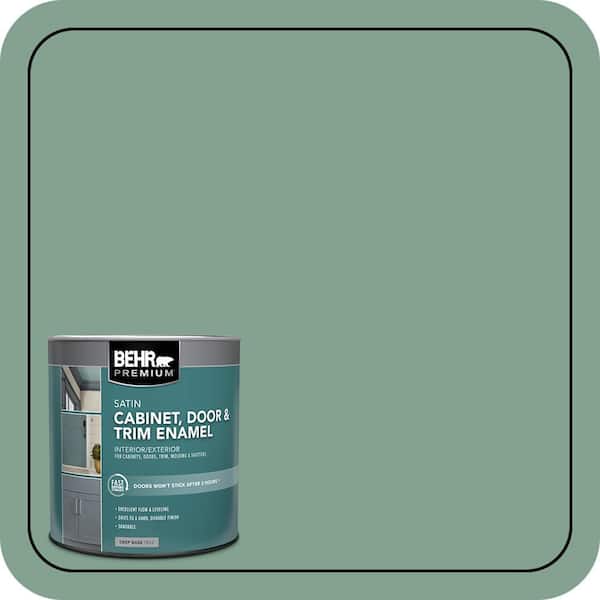 1 qt. #MQ6-11 Mossy Bench Satin Enamel Interior/Exterior Cabinet, Door & Trim Paint