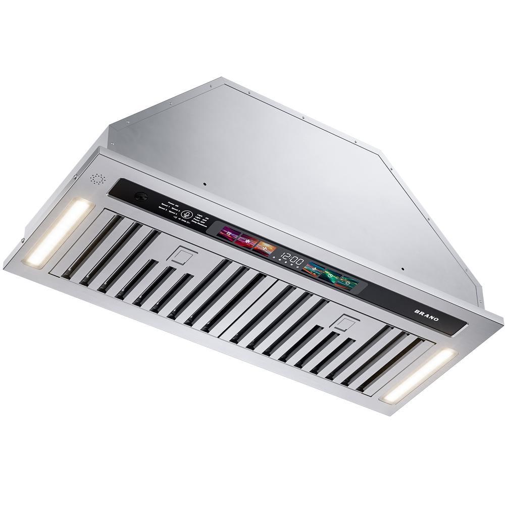 Range Hood Insert 30 Inch, 900 CFM Smart Voice/Gesture/Touch Control, 4 Speed Fan, Ducted/Ductless Convertible