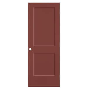 30 in. x 80 in. 2-Panel Logan Left-Hand Solid Core Red Bluff Molded Composite Single Prehung Interior Door