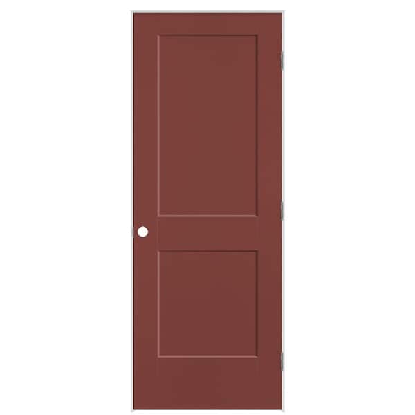 Masonite 30 in. x 80 in. 2-Panel Logan Left-Hand Solid Core Red Bluff Molded Composite Single Prehung Interior Door