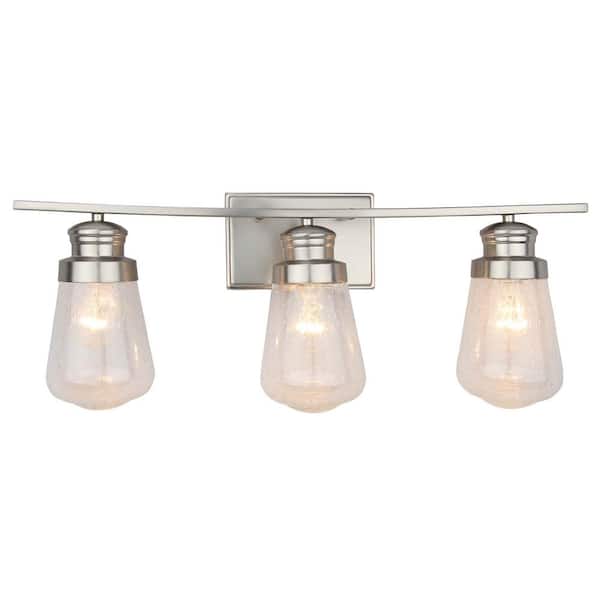 Unbranded 3-Light Brushed Nickel Vanity Lighting