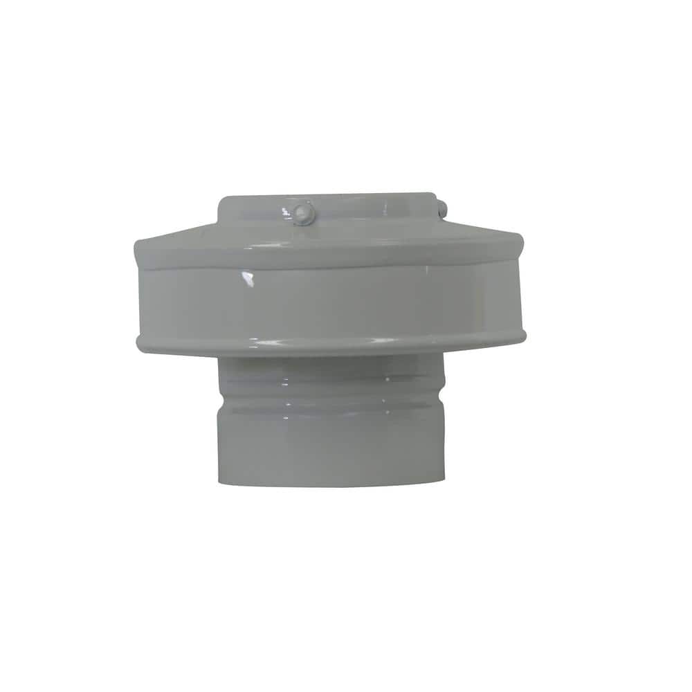 3 in. D Aluminum Static Roof Vent Pipe Cap in Weatherwood
