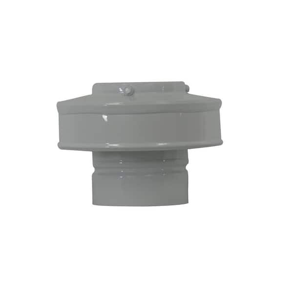 Active Ventilation 3 in. D Aluminum Static Roof Vent Pipe Cap in Weatherwood