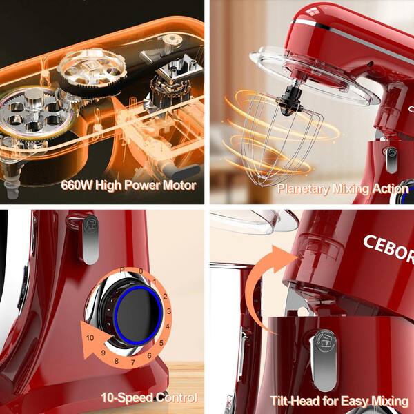 Aoibox 3-in-1 6.5 qt. 10-Speed Stainless Steel Steel Stand Aoibox 3-in-1 6.5 qt. 10-Speed Stainless Steel Steel Stand