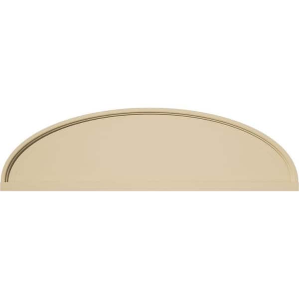 34-in W x 9-1/2-in H x 2-in P Elliptical Smooth Signature Urethane Pediment, Primed Tan