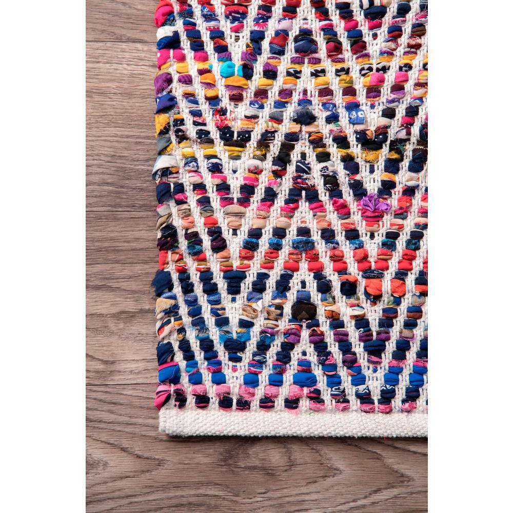 Indigo Hand Woven Cotton Blend 3' x 5' Area Rug
