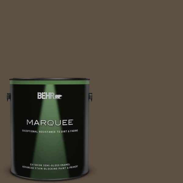 BEHR MARQUEE 1 gal. #S-H-710 Dried Leaf Semi-Gloss Enamel Exterior Paint & Primer