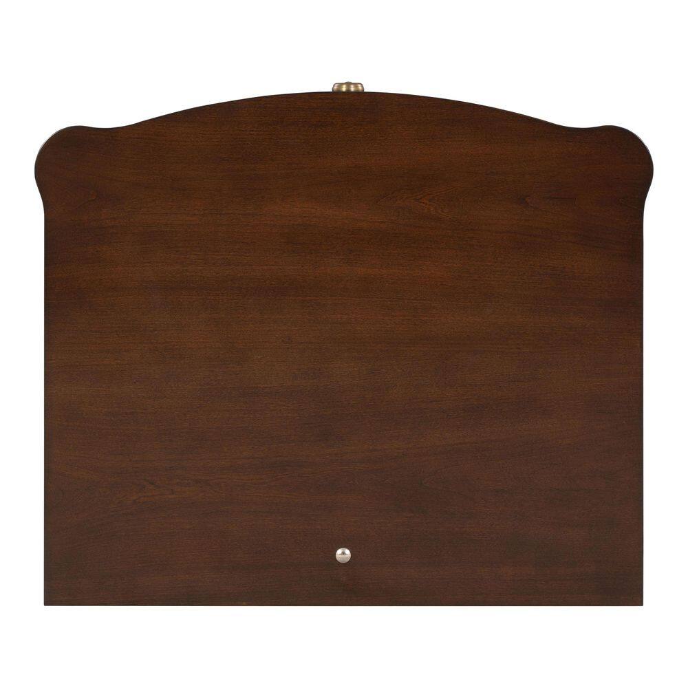 Whitney 24 in. Dark Cherry Rectangular Wood Top End Table with LED and Pull Out Tray - thumbnail 4