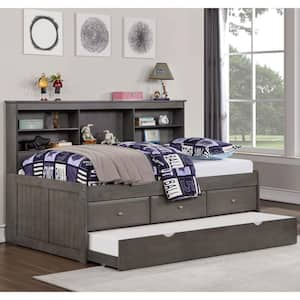 Crayna Dark Gray Twin Daybed with Trundle