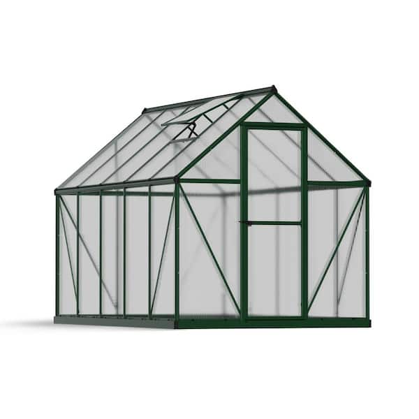 CANOPIA by PALRAM Mythos 6 ft. x 10 ft. Green/Clear DIY Greenhouse Kit