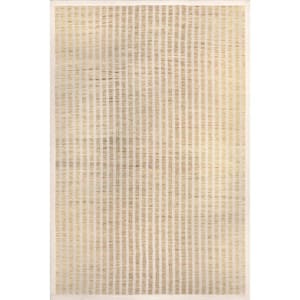 Margie Striped Grass Ivory 4 ft. x 6 ft. Modern Area Rug