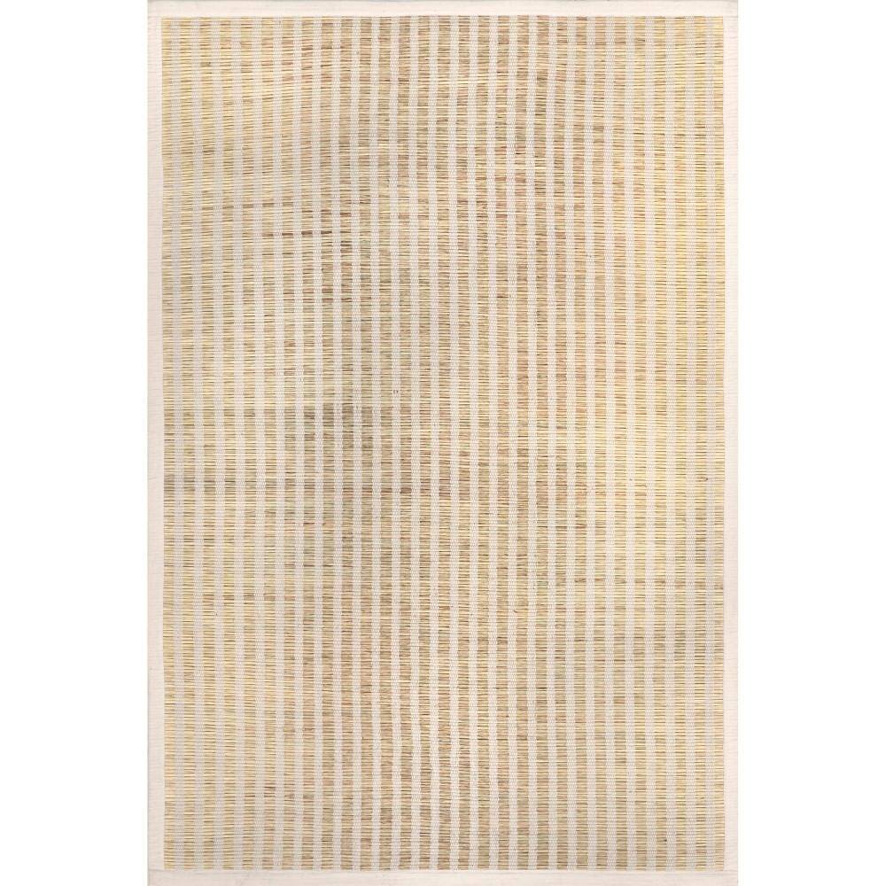 Margie Striped Grass Ivory 5 ft. x 8 ft. Modern Area Rug price history on PriceWatchPro