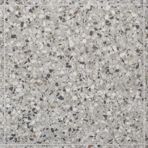 Bryant Smoke Gray 23.4 in. x 23.4 in. Matte Porcelain Terrazzo Look Floor and Wall Tile (15.49 sq. ft./Case)