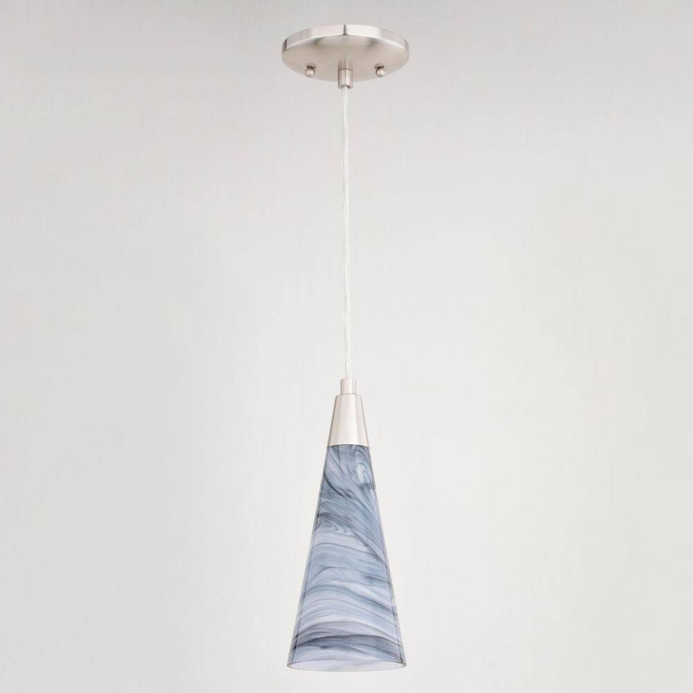 Milano Satin Nickel Mini Cone Pendant Light