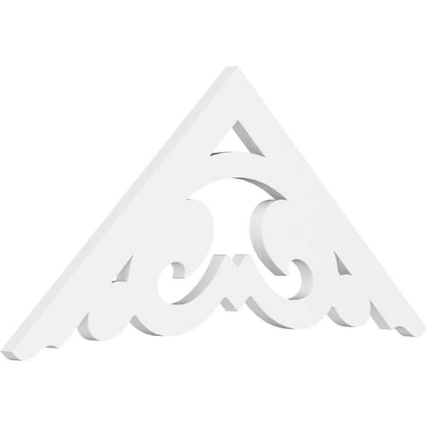 Ekena Millwork Preston 1 in. D x 16-1/2 in. W x 36 in. L Signature Urethane Gable Pediment