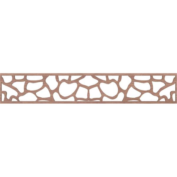 Ekena Millwork Rochester Fretwork 0.375 in. D x 46.625 in. W x 8 in. L Walnut Wood Panel Moulding