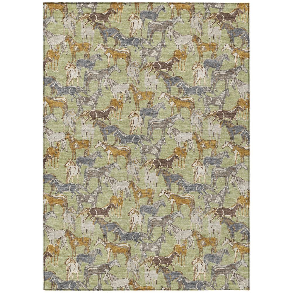 Chantille Machine Washable Indoor/Outdoor Abstract ACN2520 Aloe 9 ft. x 12 ft. Area Rug price history on PriceWatchPro