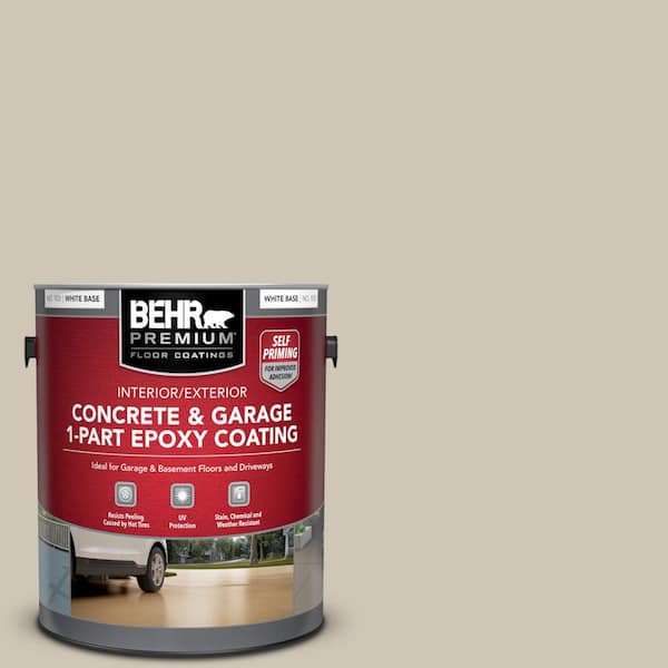 BEHR PREMIUM 1 gal. #N310-3 Sandstorm Self-Priming 1-Part Epoxy Satin Interior/Exterior Concrete and Garage Floor Paint