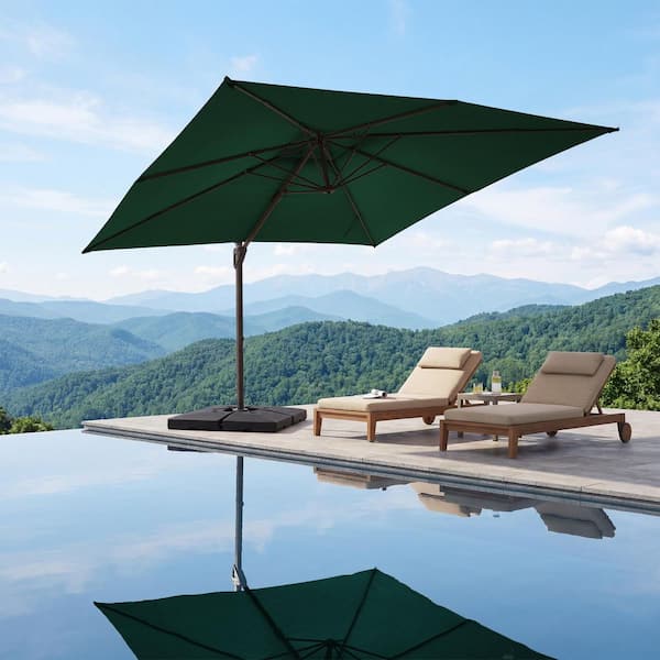 JEAREY 10 ft. x 10 ft. Square Cantilever Patio Umbrella with