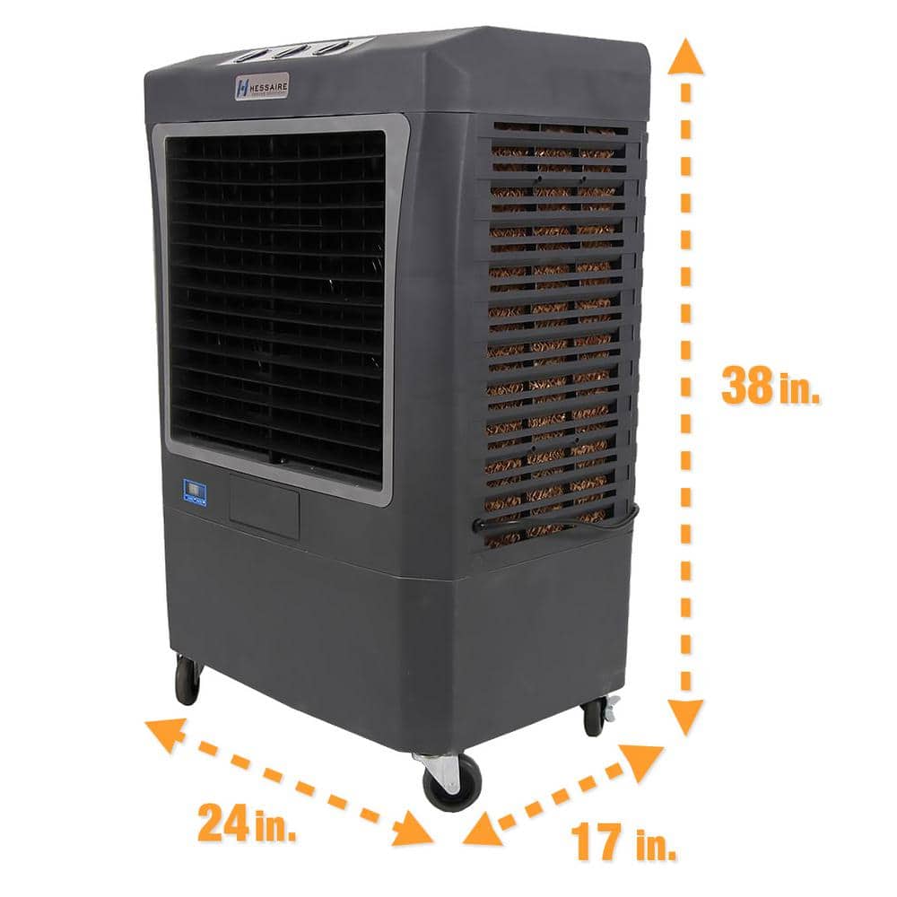 Hessaire Gray Portable 950 Sq Ft Evaporative Cooler with 3-Speed Settings