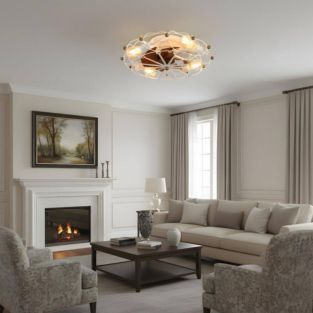 19.7 in. LED Indoor White Crystal Ceiling Fan with Light Kit, Remote/APP Controls price history on PriceWatchPro