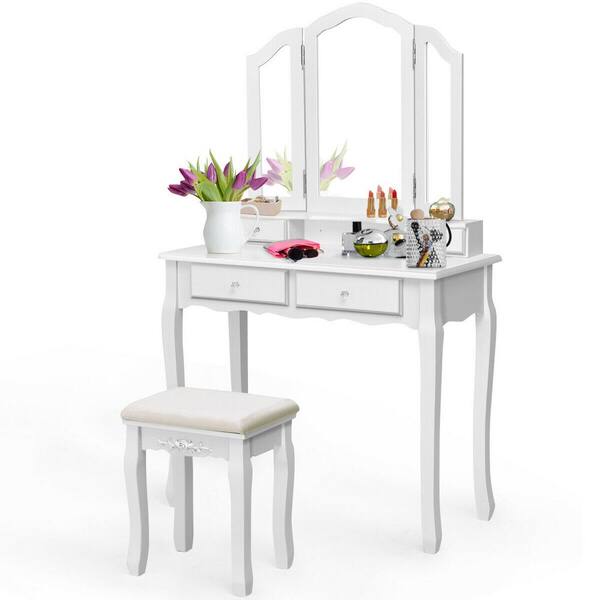 white stool for bedroom