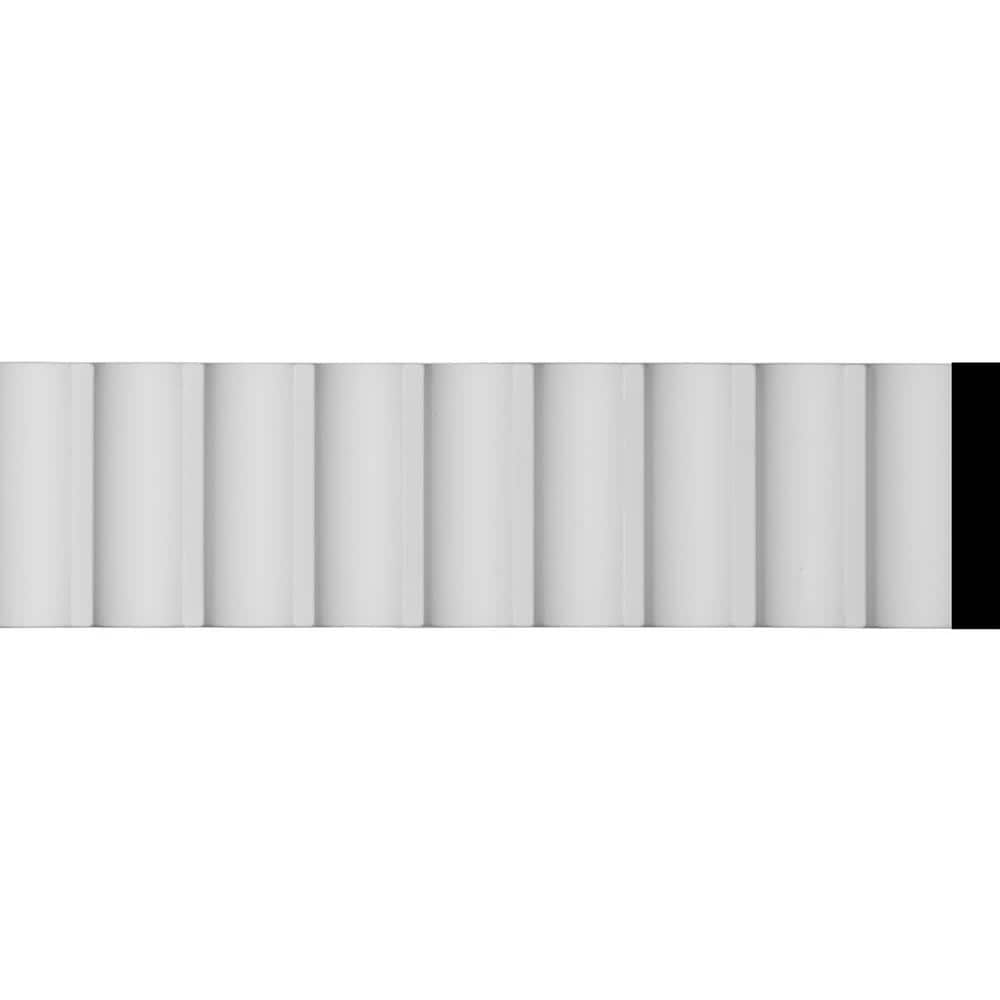 Primed White Polyurethane Fluted Crown Moulding 94.5"