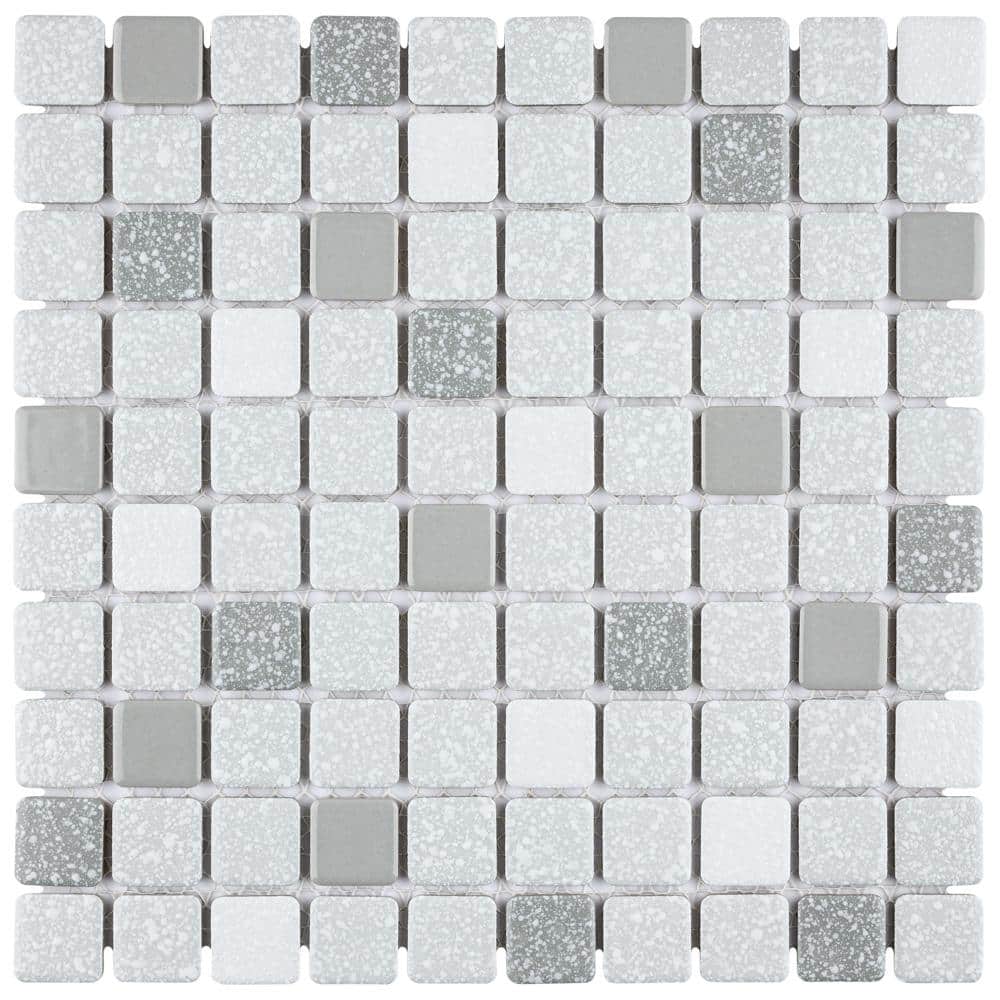 Crystalline Square Grey 6 in. x 6 in. Porcelain Mosaic Take Home Tile Sample price history on PriceWatchPro