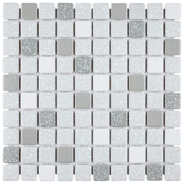 Merola Tile Crystalline Square Grey 11-3/4 in. x 11-3/4 in ...