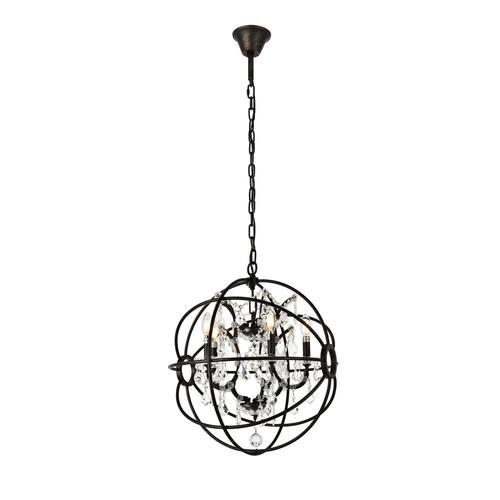 Timeless Home 20 in. 5-Light Dark Bronze Pendant Light, Bulbs Not Included Lighting
