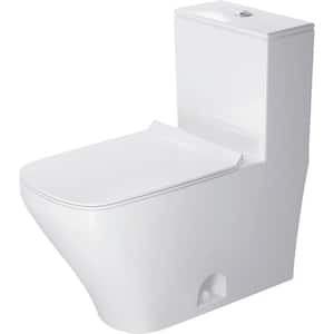 1-Piece 1.28 GPF Single Flush Elongated Toilet in White, Seat Not Included