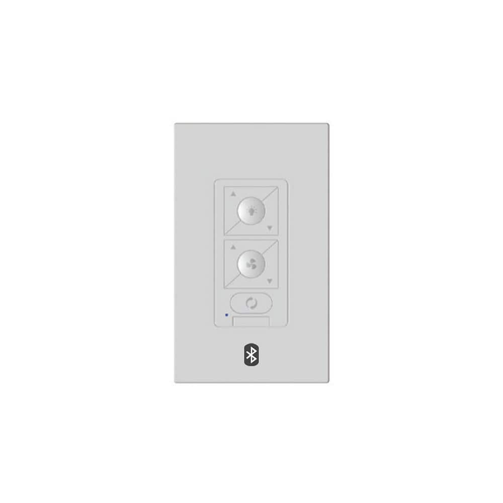 Hydra 96" Matte White Smart Ceiling Fan with LED Light Kit