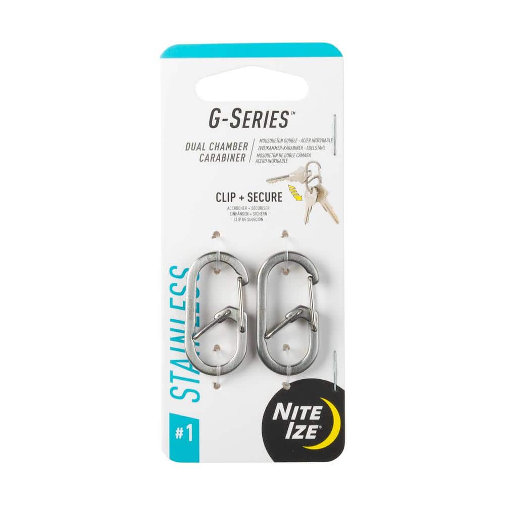 Nite Ize 2-Pack 1.56-in Oval Wire Carabiner in the Carabiners department at