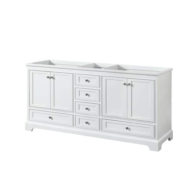 Deborah 71 in. W x 21.5 in. D Vanity Cabinet in White