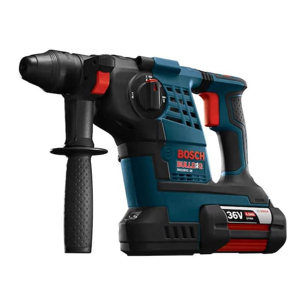 Bosch Bulldog 36-Volt Lithium-Ion Cordless 1-1/8 in. SDS-Plus Variable Speed Rotary Hammer with (2) 4.0 Ah Batteries