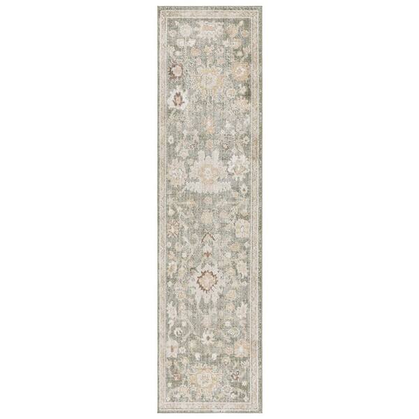 Hazel 2 x 13 Green/Beige Persian HZL512Y Runner Rug