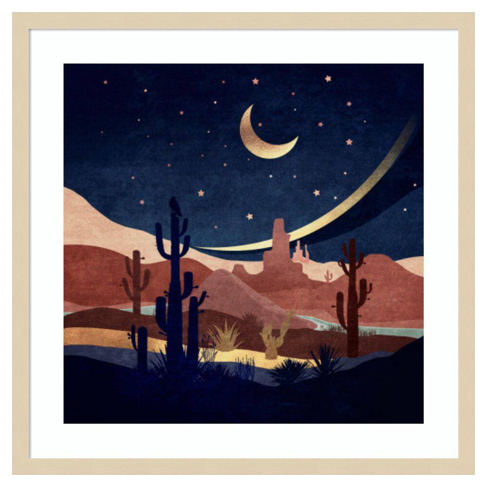 Blue Western Night by Emel Tunaboylu 1 Piece Framed Giclee Nature Art Print 25 in. x 25 in. price history on PriceWatchPro
