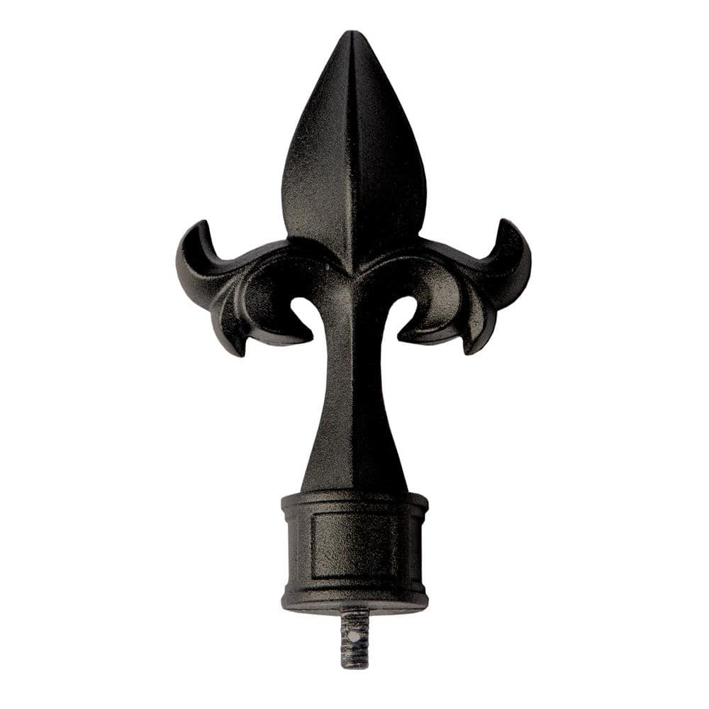 Fence Armor 4 in. x 4 in. Metal Cast Fleur de lis Post Cap Finial