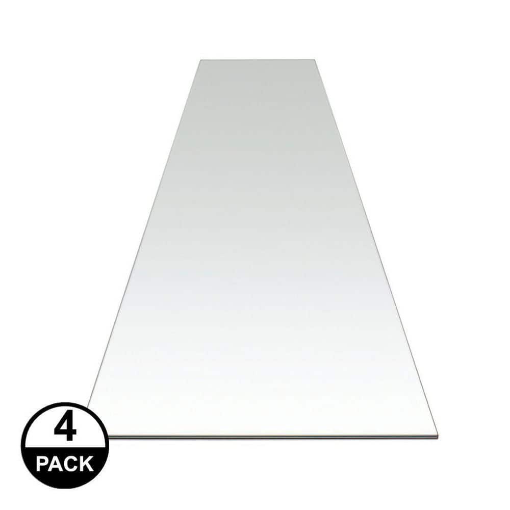 Optix 16 in. x 96 in. Clear Acrylic Shelf Liner (4-Pack)