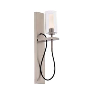 Eames 18 in. Brushed Nickel LED Vanity Light Bar and Wall Sconce, 3000K