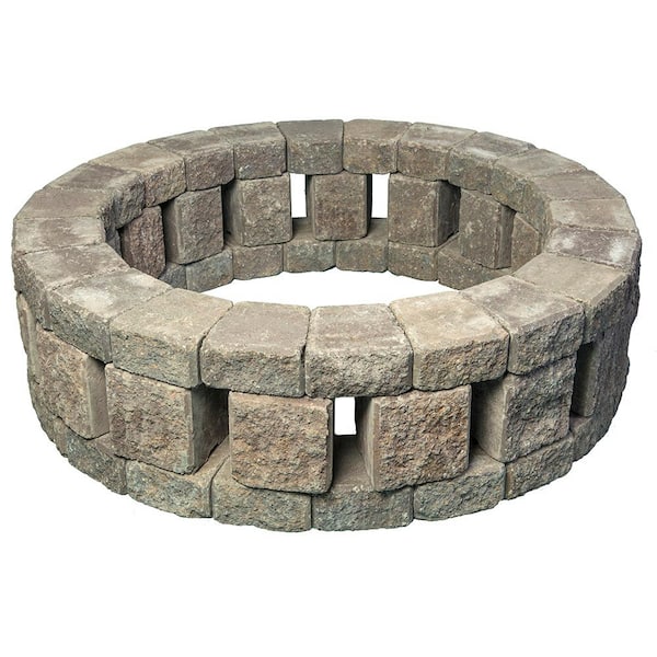 Mutual Materials Stonehenge 58 In X 16 In Concrete Fire Pit Kit In Northwest Blend Ms58shfpnb1 The Home Depot