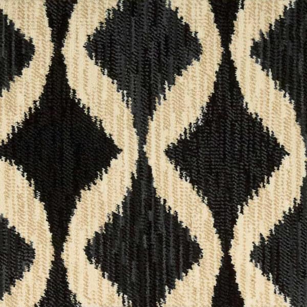 Wandering Highway Nocturnal Black 13.2 ft. 48 oz. Wool Texture Installed Carpet