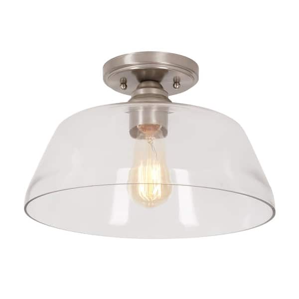 Cresswell 12.5 in. Vintage-Inspired Semi-Flush Mount Ceiling Light