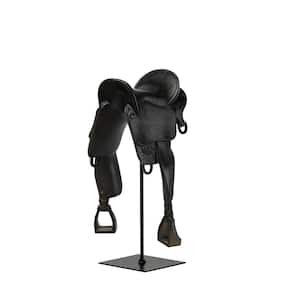 Colt III 8 in. L x 9 in. W Black Equestrian-Inspired English Horse Saddle