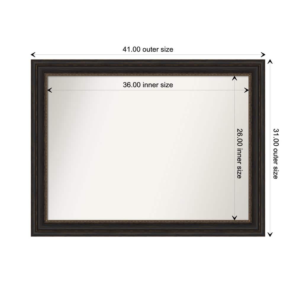 Accent Bronze 41 in. x 31 in. Custom Non-Beveled Polystyrene Antique Framed Bathroom Vanity Wall Mirror price history on PriceWatchPro